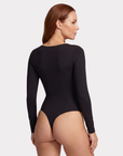 Body à manches longues sans couture CurveSculpt™ — Support sans fil & Contrôle lissant de la taille