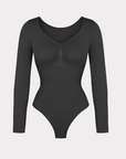 Body à manches longues sans couture SculptEase™ — Support sans fil & Lissage ciblé
