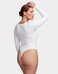 Body à manches longues sans couture CurveSculpt™ — Support sans fil & Contrôle lissant de la taille