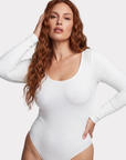 Body à manches longues sans couture CurveSculpt™ — Support sans fil & Contrôle lissant de la taille