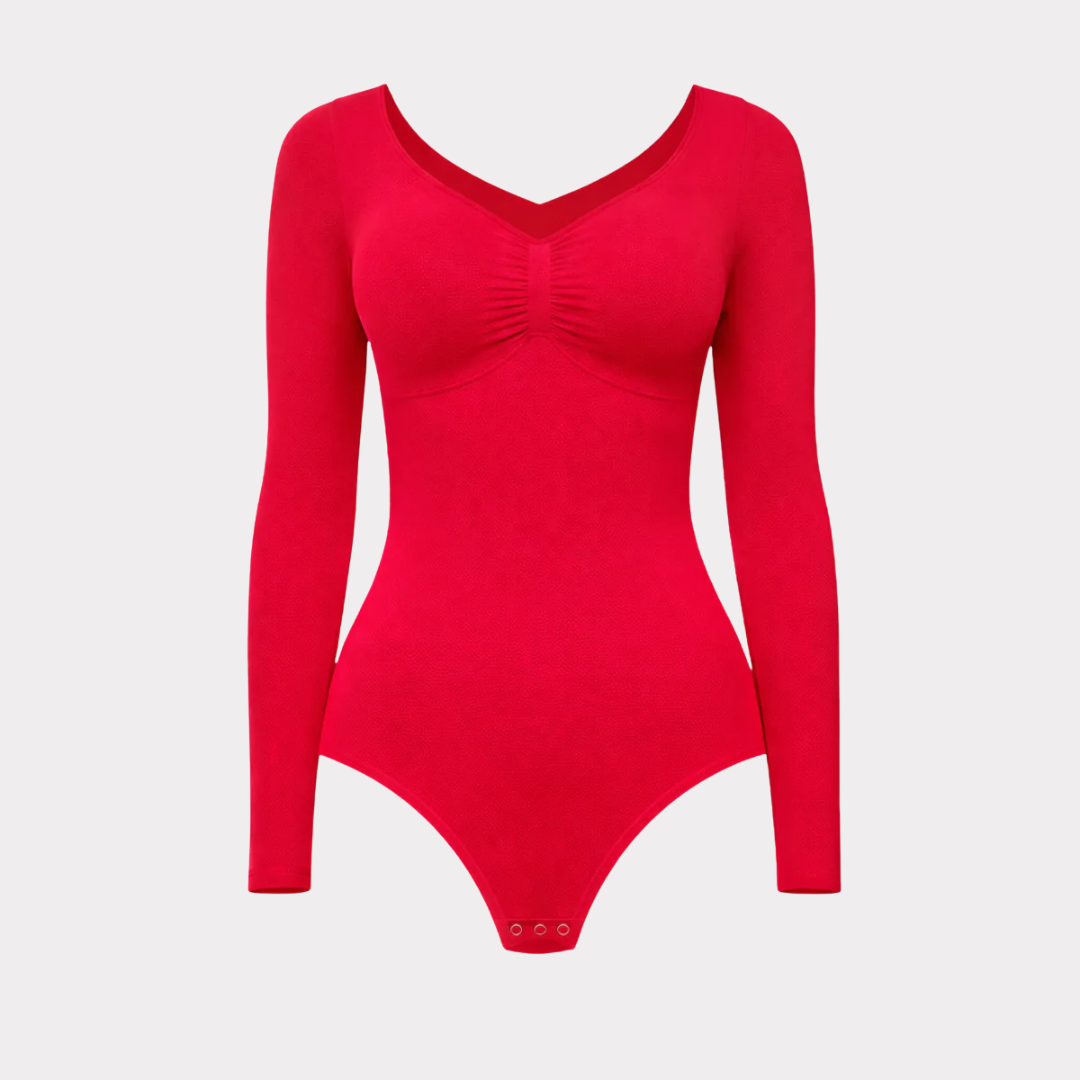 Body à manches longues sans couture SculptEase™ — Support sans fil &amp; Lissage ciblé